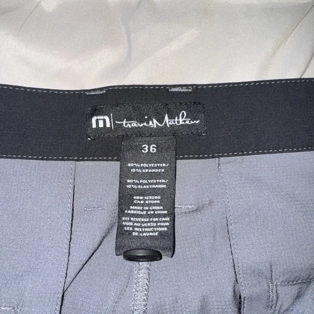TRAVIS MATHEW Performance Pants Mens 36 Gray Golf Chino Stretch‎ 79099